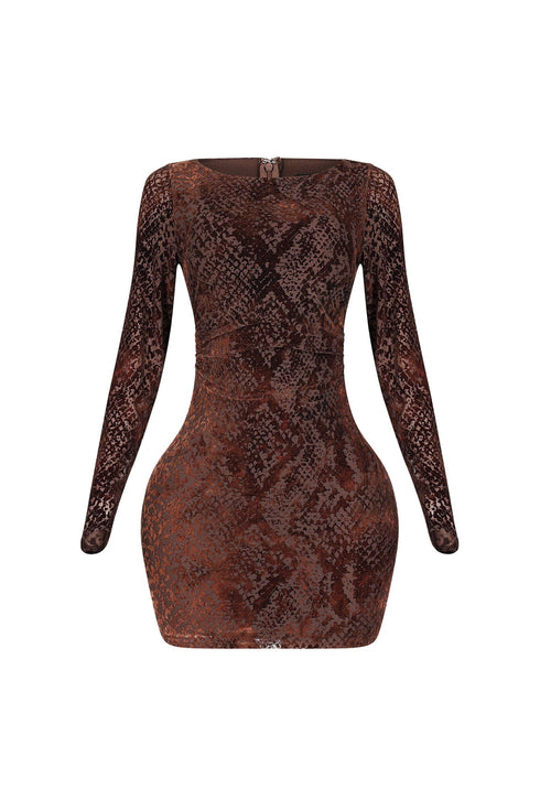 Caribou Mesh Velvet Mini Dress
